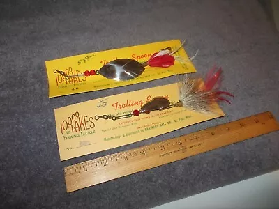 2 Vintage Brainerd Bait Co 10000 Lakes Trolling Spoons Bucktails # 48 & 591 NOS • $21.99