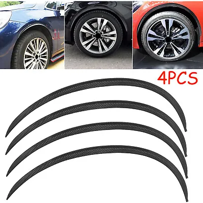 4pcs Carbon Fiber Style Car Wheel Eyebrow Arch Protector Trim Lips Fender Flares • $16.35