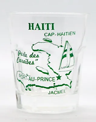 Haiti Vintage Map Outline Shot Glass Shotglass • $9.45