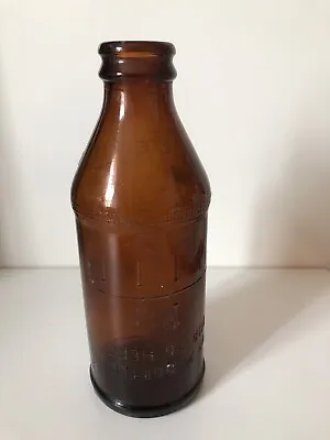 Vintage Brown Certo Glass Bottle USA Upside Down Pectin ? Aprox 5 3/4  Tall • $9.99