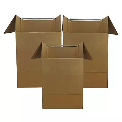 Large Corrugated Wardrobe Moving Boxes (Bundle Of 3) 24  X 24  X 40  • $87