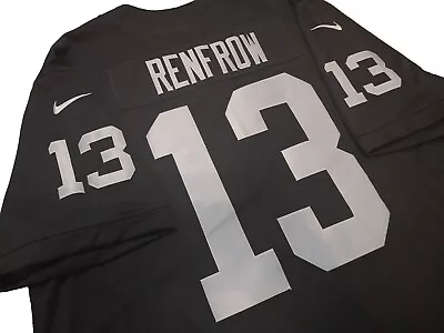 HUNTER RENFROW Oakland Las Vegas Raiders NIKE Auth Jersey 2xl XXL Black • $79.99