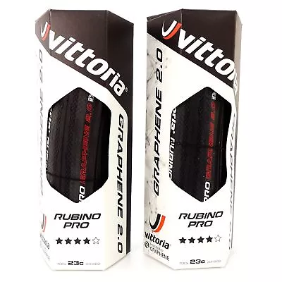 Vittoria Rubino Pro G2.0 Bike Clincher Tire 700x23C Full Black 1 Tire Or 2 Tire • $85.90