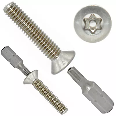£5.89 • Buy M3 M4 M5 M6 M8 A2 Stainless Countersunk Csk Security Screws 6 Lobe Pin Torx *