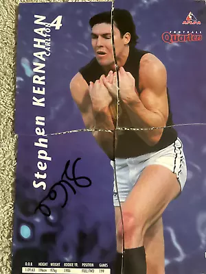 Stephen Kernahan Carlton 1995 Autographed Quarters  Card - • $6.95