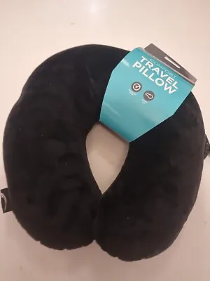 Destination Travel Microbead Comfort Travel Pillow Memory Foam Black • £8.49