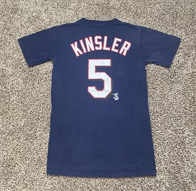 Ian Kinsler Texas Rangers Jersey Small T-Shirt Blue MLB Baseball Majestic • $20