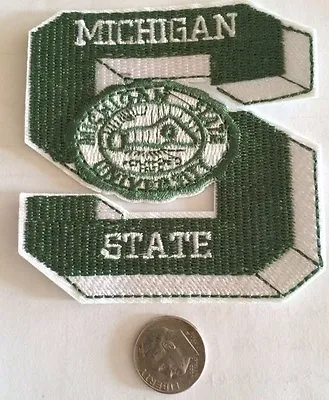 MSU Michigan State Spartans Vintage  Embroidered Iron On Patch  3  X 3   • $5.49