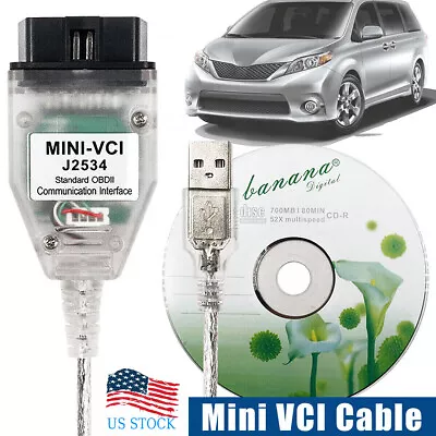 2024 MINI VCI TIS Techstream V18.00.008 TIS J2534 For Toyota Inspection Cable • $26.99