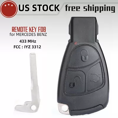 Replacement IYZ 3312 For MERCEDES BENZ C E S CLASS Smart Remote Key Fob 3button • $17.99