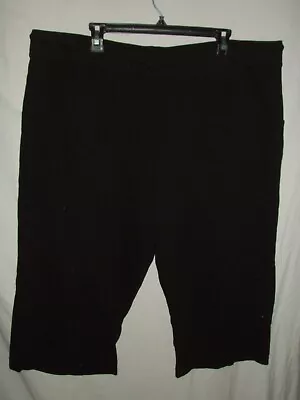 Merona Black Pull-On Stretch Capris W/Elastic Waist & Drawstring Size 3X NWOT N1 • $12.60