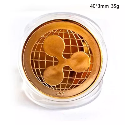 $3.88 • Buy NEW Gold Plated RIPPLE Coin Collectible Gift  Coin Collection Physical AU