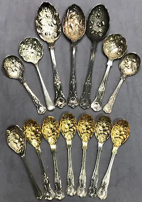 14 PC Antique To Vintage Silverplated BERRY SPOONS • $89