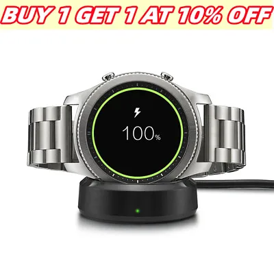 For Samsung Galaxy Watch Gear S3 Wireless USB Charger Charging Dock 42mm/46mm • £8.39