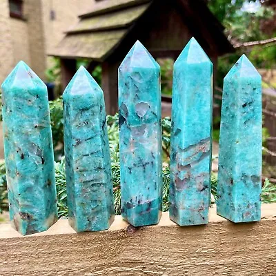 Wholesale Lot 1 Lb Amazonite With Smoky Quartz Obelisk Tower Crystal Wand Energy • $38.50