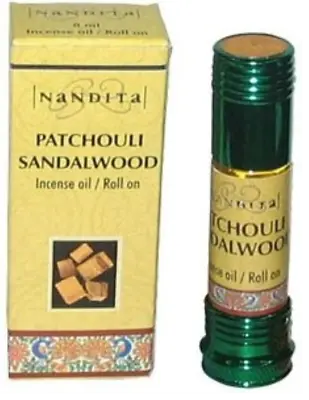 Patchouli Sandalwood Nandita Incense Oil/Roll On 1/4 Ounce Bottle • $11.95