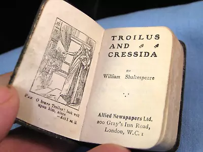 Antique Miniature Book Shakespeare Troilus And Cressida Tragedy Play Andersons • $1.23