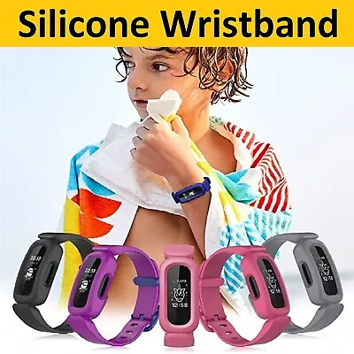 Fitbit Ace 2 Bands Kids Anti-Lost Silicon Replacement Wristband Watch Band Strap • $13.49