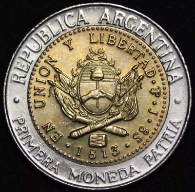 ARGENTINA ~ 2013 ~ 1 Peso ~ AU++ ~ 200th Anniversary ( 1 Coin Only) ☘️V -#568 ☘️ • $3.74