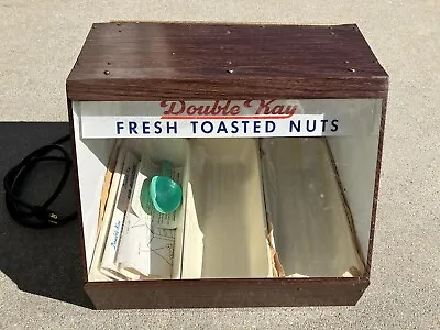 Vintage NOS Double Kay Fresh Toasted Nuts Lighted Countertop Display Case • $240