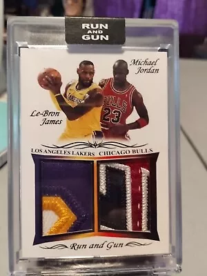 LeBron James Michael Jordan Piece Of Jersey Card • $50