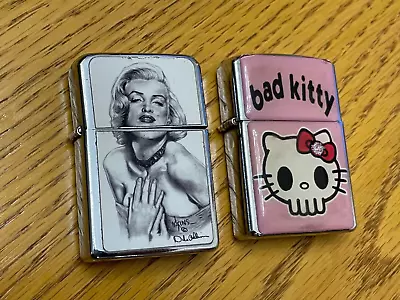 2 Vintage Cigarette Lighters--bad Kitty And Marilyn Monroe • $19.99