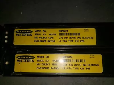 Banner Mini-Screen MSR3624 Light Curtain Pair (Untested) • $75