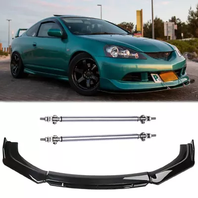 Front Bumper Lip Spoiler Splitter + Strut Rods For Acura TL RSX DC5 2002-2006 05 • $89.11