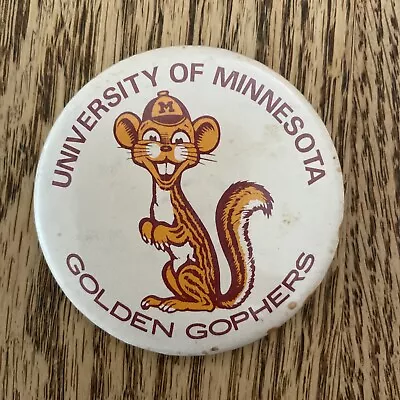 University Of Minnesota Golden Gophers Vintage Button/Pin 2 1/4” • $20