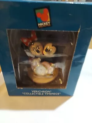 Disney Mickey Verichron Mickey & Minnie Figurine Clock • $25