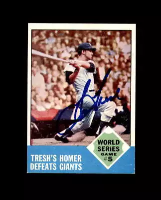 Tom Tresh Signed Authentic 1963 Topps 1962 World Series New York Yankees Autogra • $16