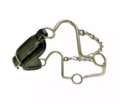 Showman®  Adjustable Leather Nose Stainless Steel Hackamore Horse Tack • $32