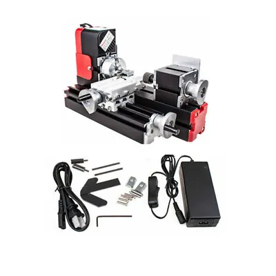 12V 24W DIY Tool Metal Motorized Mini Metalworking Lathe Machine Set 20000rev/m • $237.47