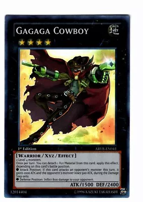 Yugioh- 1X Gagaga Cowboy - Super Rare - 1st Edition - ABYR-EN041 - Near Mint • $5.99