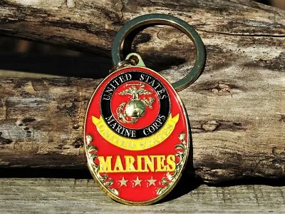 United States Marine Corps Key Ring - USMC - Keychain - Chesty - Devil Dog - EGA • $14.97