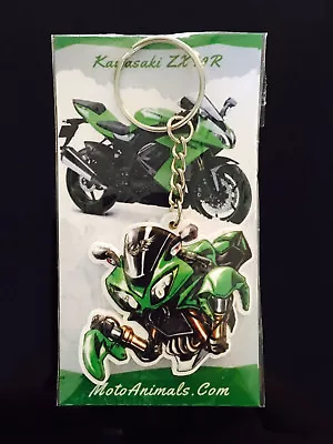 $9.99 • Buy Kawasaki ZX10r Key Chain Motorcycle NINJA ZX6 R ZX 10 R ZX10R ZX-10 Keychain Fob