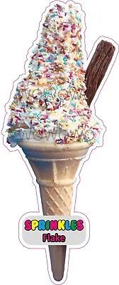 Ice Cream Van Sticker Sprinkles Flake 99 Cone Sugar Strands Ice Cream Decals • £3.95