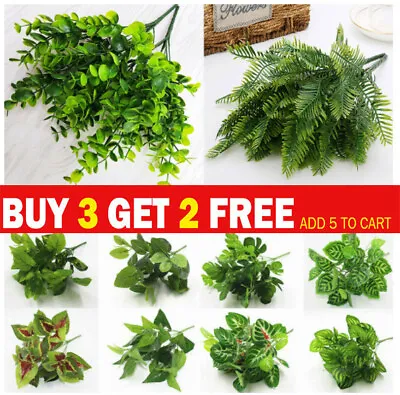 £4.29 • Buy Artificial Leaves Plastic Plants Flower Leaf DIY Garden Home Display Party Decor