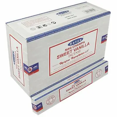 Satya Nag Champa Sweet Vanilla Incense Sticks Agarbatti 180 Grams Box • $19.99