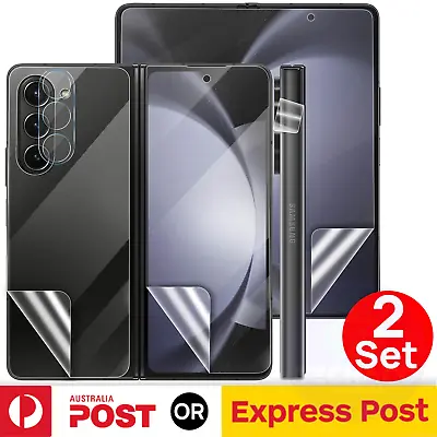 2x For Samsung Z Fold 5 4 3 2 Front/Inside/Both Hydrogel Screen Lens Protector • $11.35