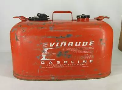 Vintage 6 Gal Outboard Metal Gas Fuel Tank Can Marine Evinrude Johnson • $65