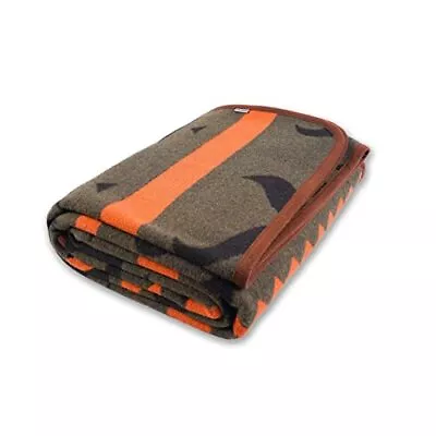  Merino Wool Blanket - Warm Thick Washable 87  X 63  Large 63x87 Green Flame • $63.71