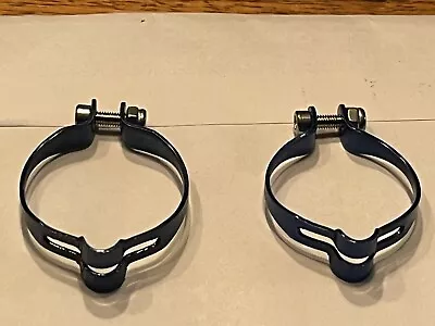 🍀nos Blue 1” Cable Clamps 75-81 Mongoose Webco Cooks Bros Old School Bmx Gt Pk • $20