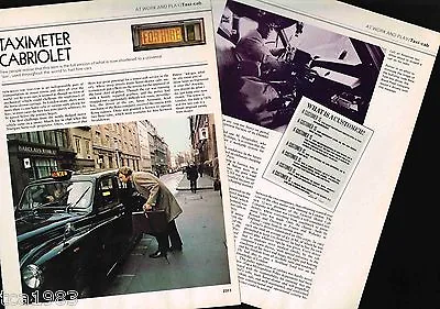 Old TAXI CAB's History Article / Photos: TAXIMETER CABRIOLET • $5.99