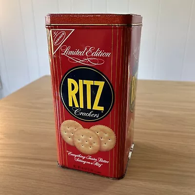 Vintage Ritz Crackers Nabisco Limited Edition 16 Oz Metal Tin Can 1986 • $6.99