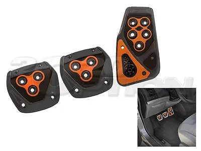 Gunmetal Orange M/t Clutch Brake Gas Pedal Pads For Rodeo Miata Mx5 Rx7 Rx8 Cx5 • $12.99