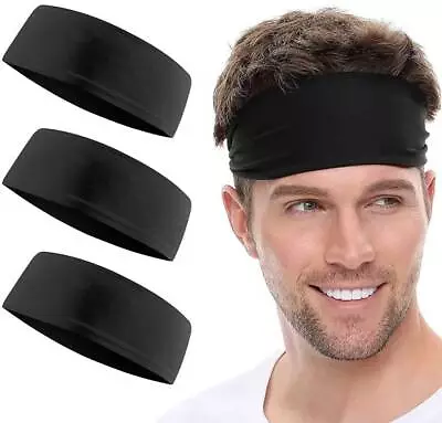 £5.99 • Buy Men Women Sports Headband Yoga Gym Sweatband Hair Bands Head Prevent Sweat Band