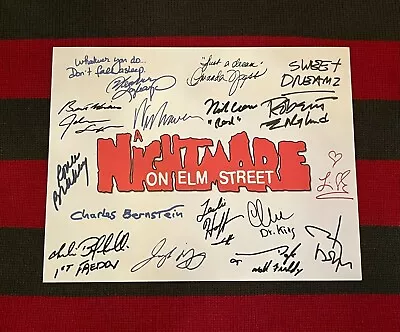 A Nightmare On Elm Street Title Card- Cast-Signed- 8.5x11- Autograph Reprints • $9.99