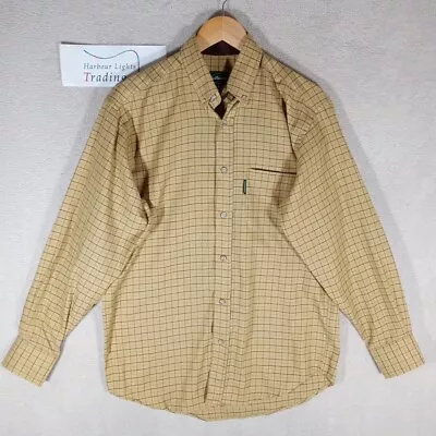 Le Chameau Shirt Mens Hunting Shooting LS Size S Small Brown Check Cotton Blend • £29.99