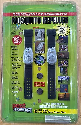 Pest Armor ~ Mosquito Repeller ~ 2 Wristbands ~ 308912 ~ Brand New ~ Sealed • $18.89